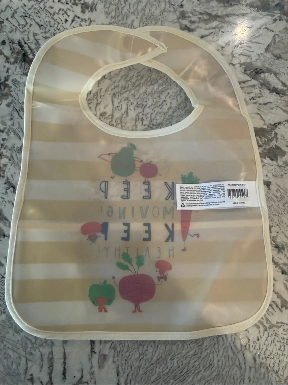 Long sleeve bib and around the neck bib set